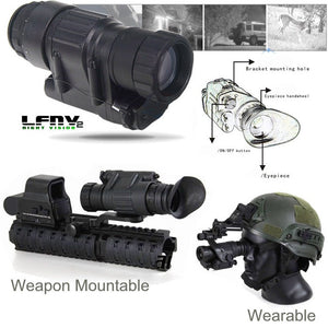 LumaForce LFNV2 Tactical Monocular Night Vision Scope, Wear, Or Mount To Weapon