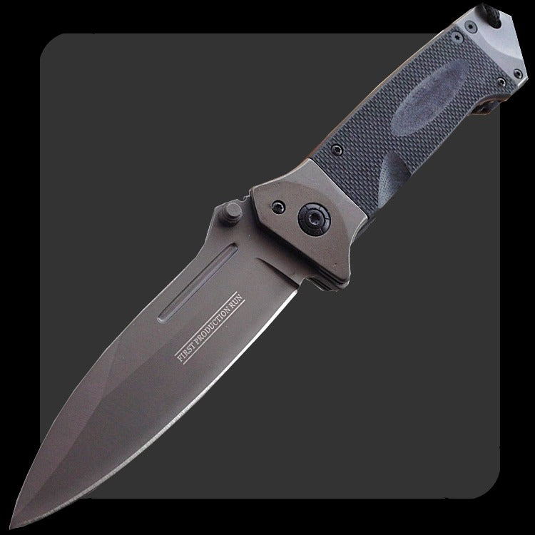 Tac Edge V2 Titanium Coated Knife - Spring Assist with Speed tab / Pocket Catch